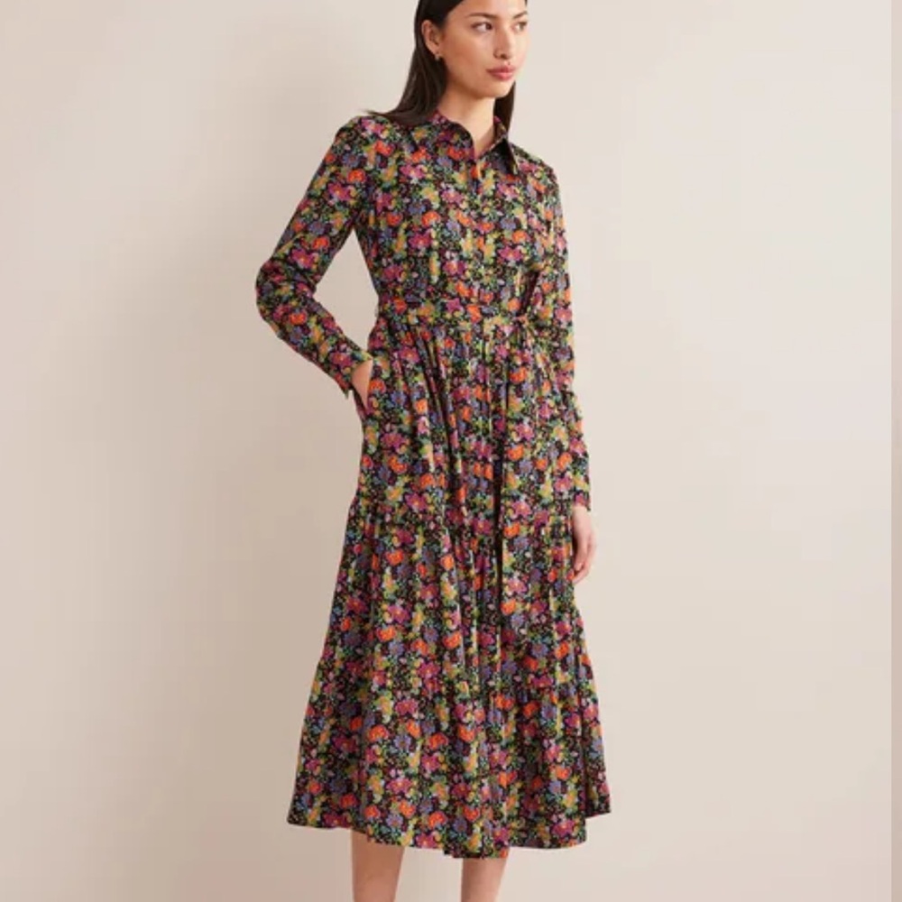 Boden Flo Cotton Midi Shirt Dress